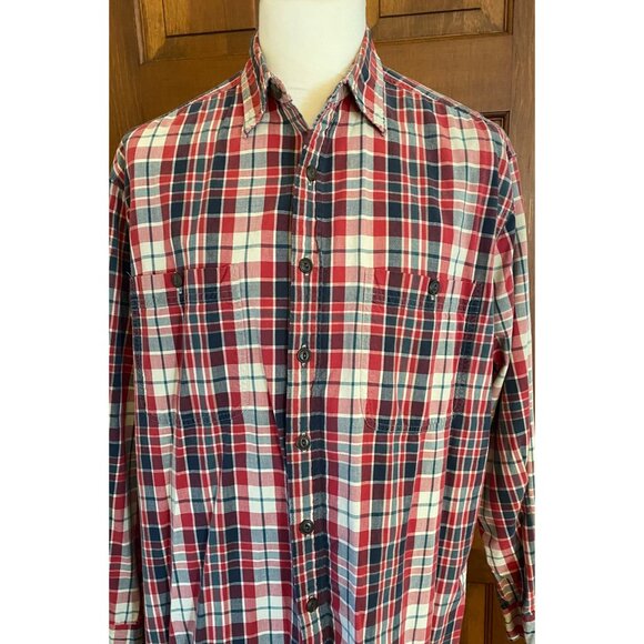 VTG Abercrombie & Fitch "The Big Shirt" 90s Plaid Flannel Mens M Preppy Grunge - Picture 6 of 16
